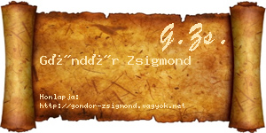 Göndör Zsigmond névjegykártya