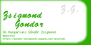 zsigmond gondor business card